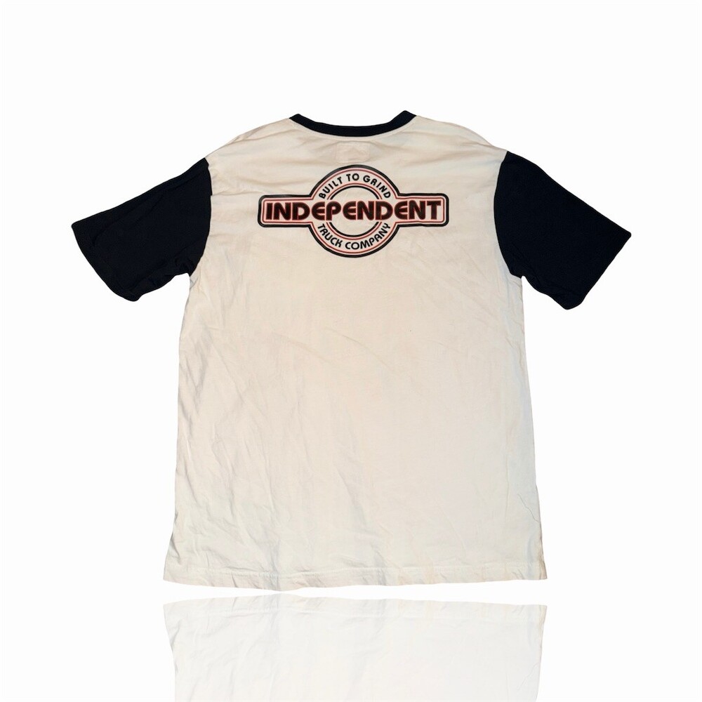 Independent Trucks T-Shirt Men's L White Black Built To Grind Logo